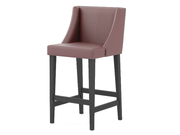 MANHATTAN - High leather stool with back by Stylish Club - view 2